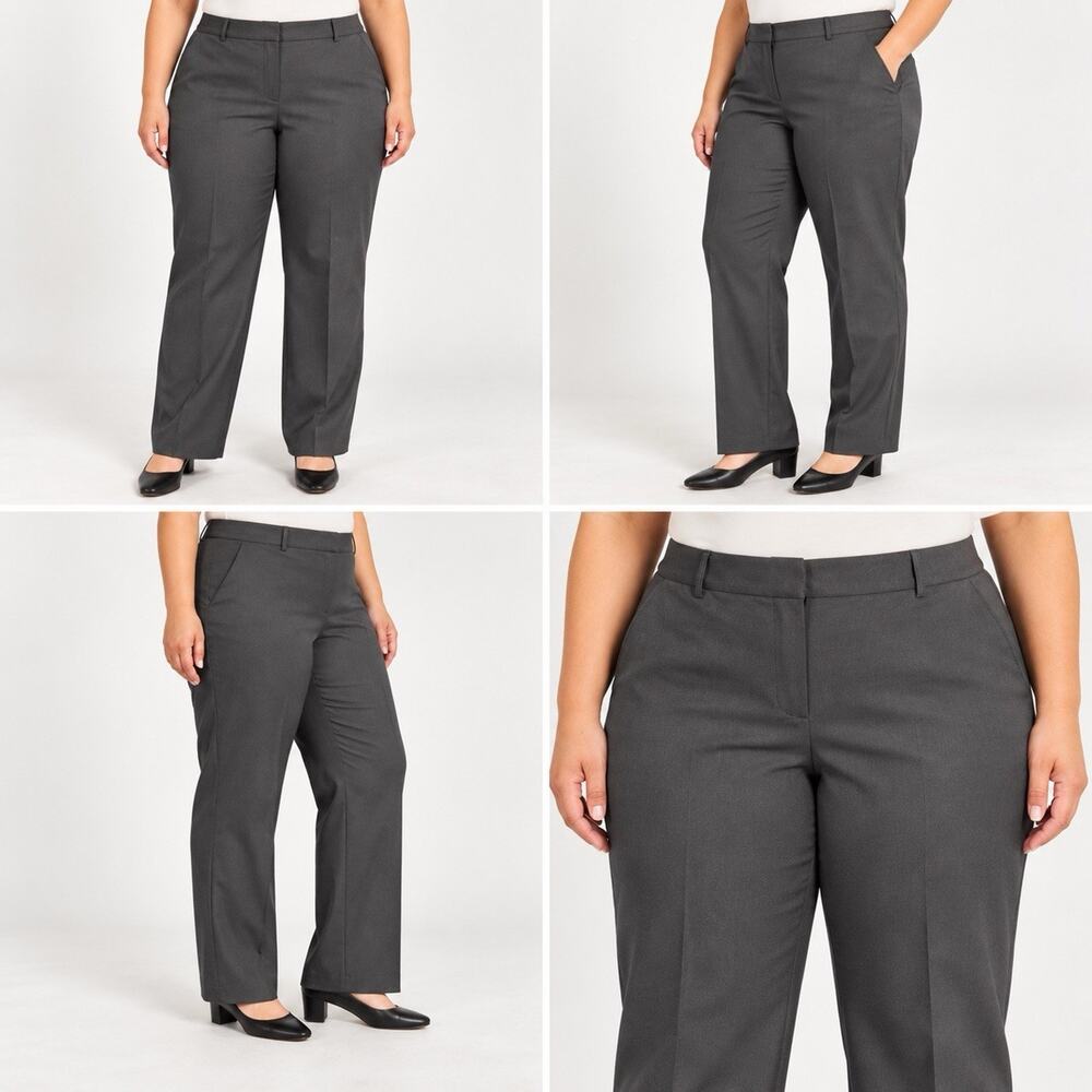 Lane Bryant Modernist Dress Pants Womens Plus Size 18 Gray Stretch Trouser